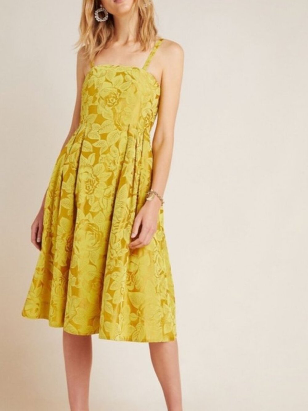Anthropologie Maeve Jonquil Midi Dress